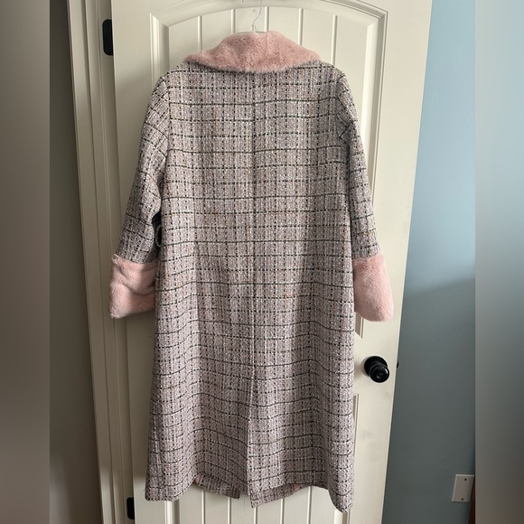 ELOQUII pink tweed coat - Picture 5 of 5